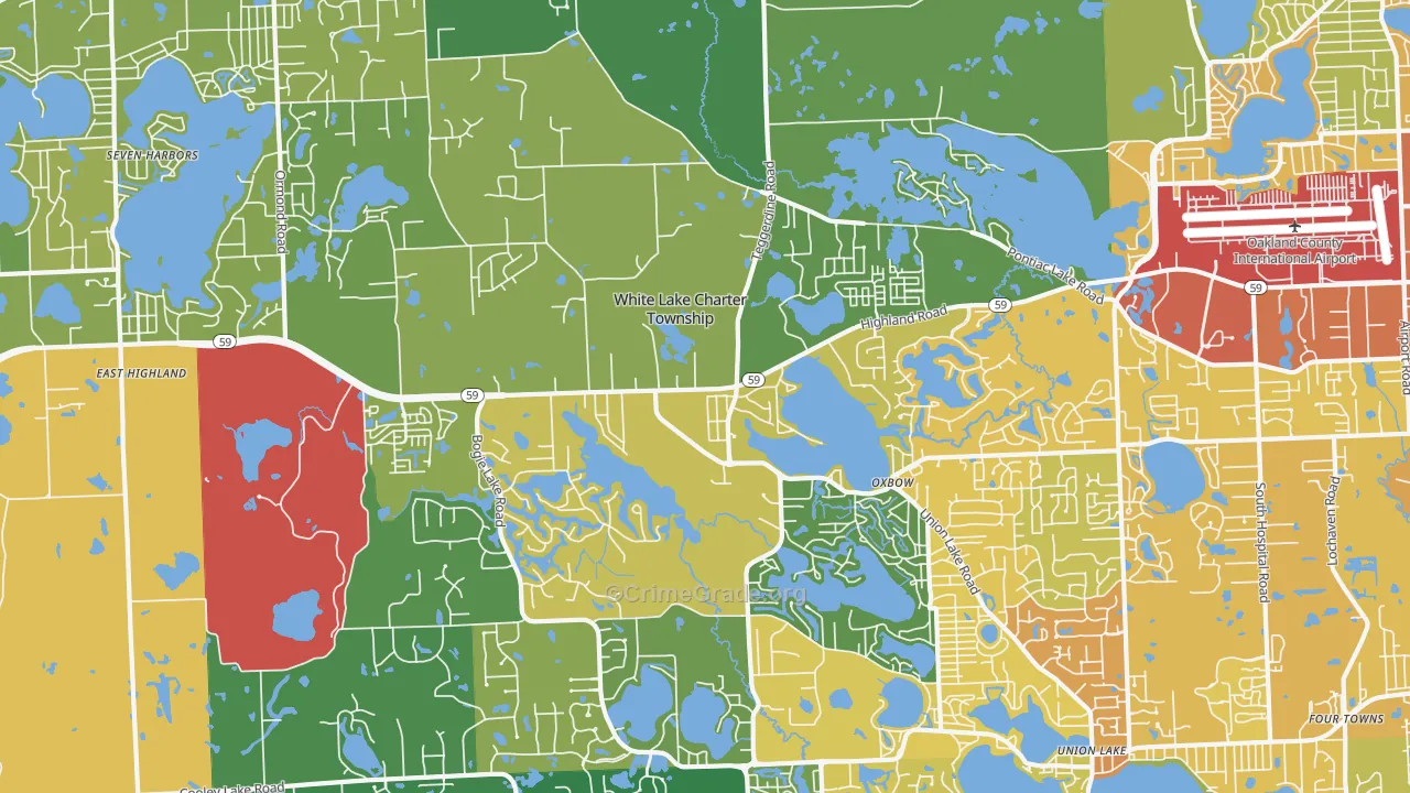 White Lake, MI Map of Drug-Related Crime Rates