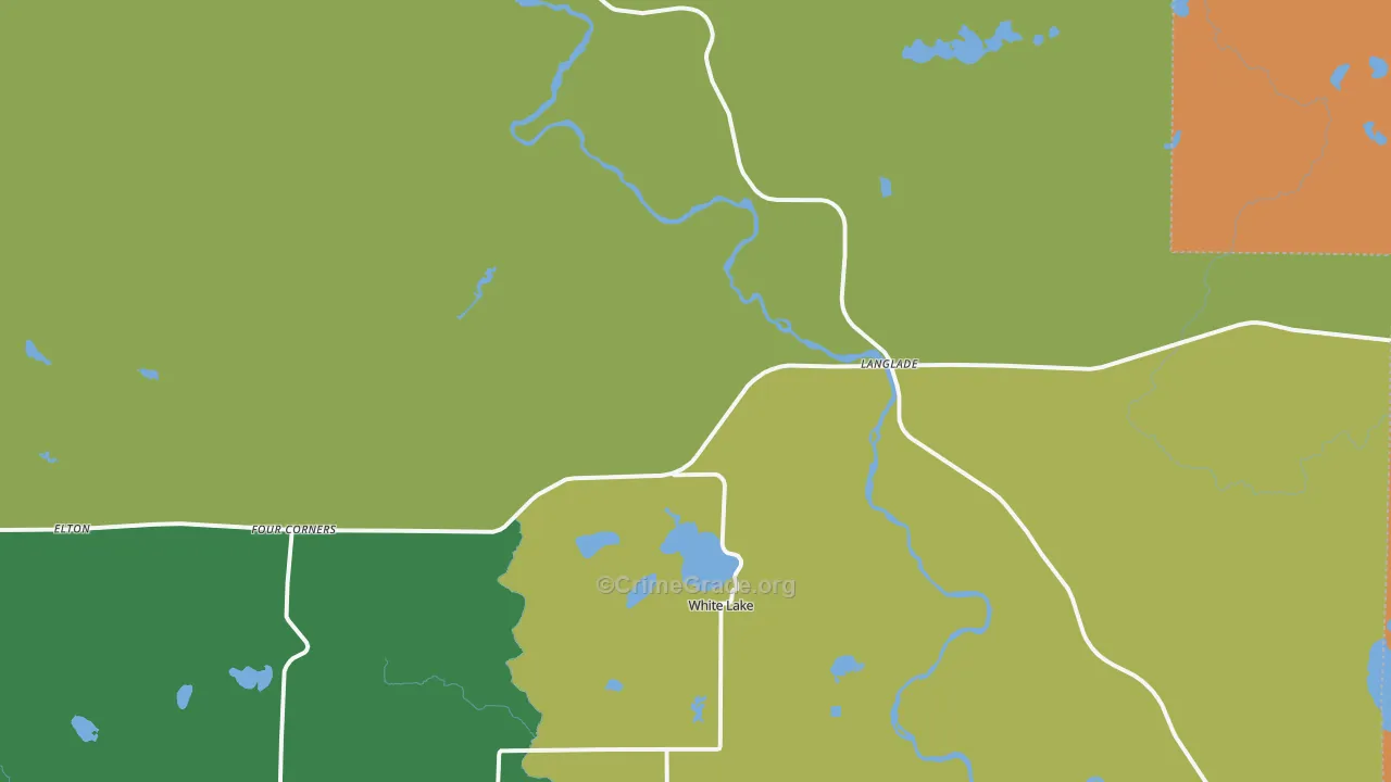 White Lake, WI Map of Drug-Related Crime Rates