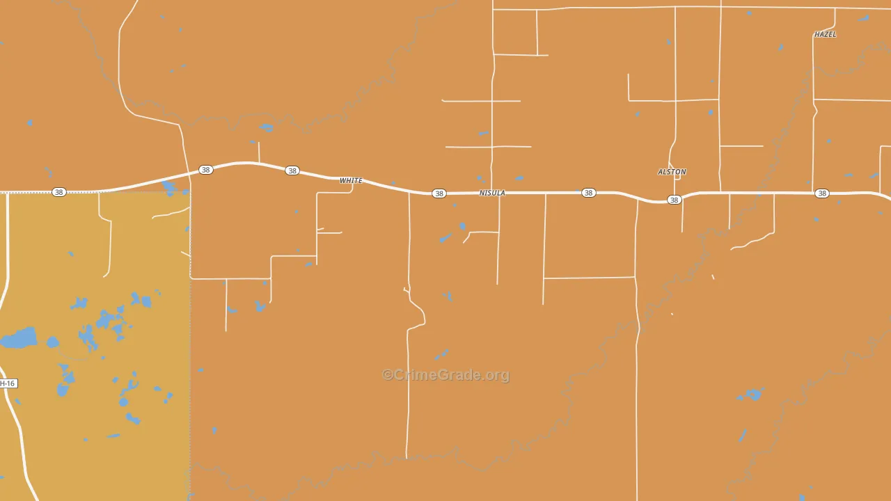 White, MI Map of Drug-Related Crime Rates