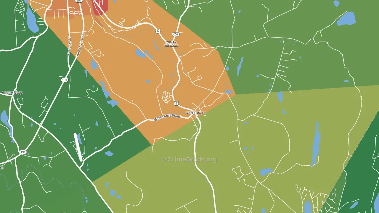 White Mills, PA Map of Drug-Related Crime Rates