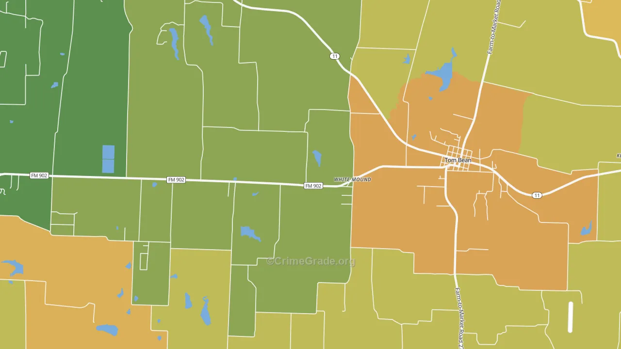 White Mound, TX Map of Drug-Related Crime Rates