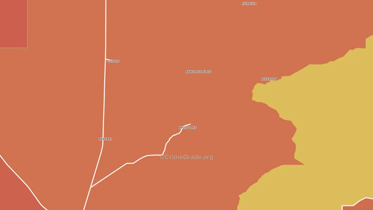 White Oaks, NM Map of Drug-Related Crime Rates