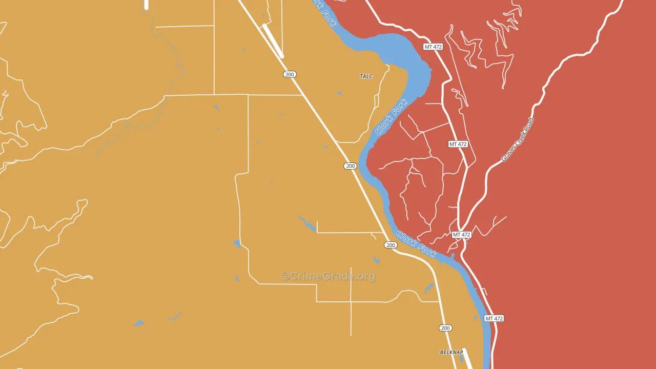 White Pine, MT Map of Drug-Related Crime Rates