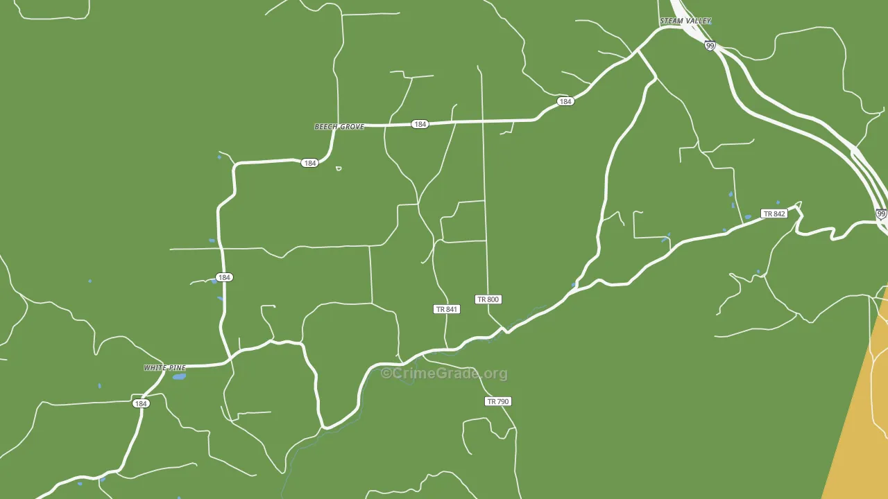 White Pine, PA Map of Drug-Related Crime Rates