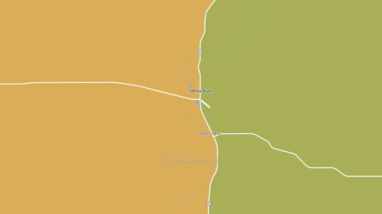 White River, SD Map of Drug-Related Crime Rates