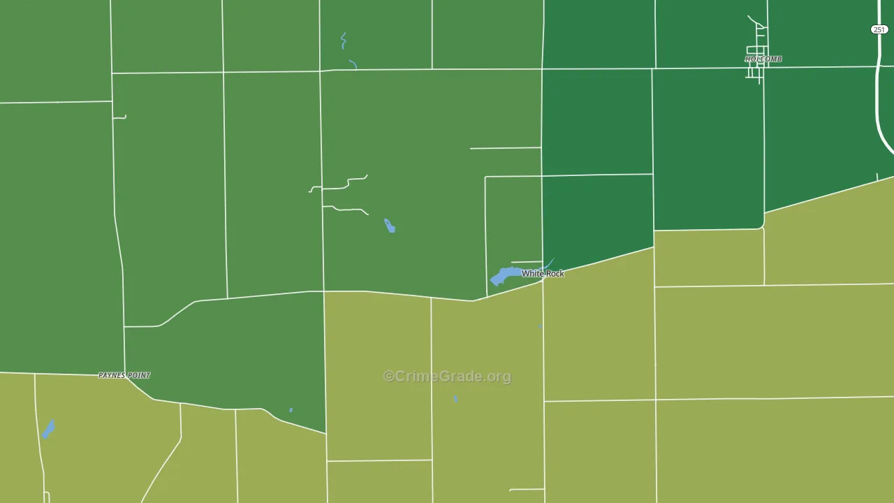 White Rock, IL Map of Drug-Related Crime Rates