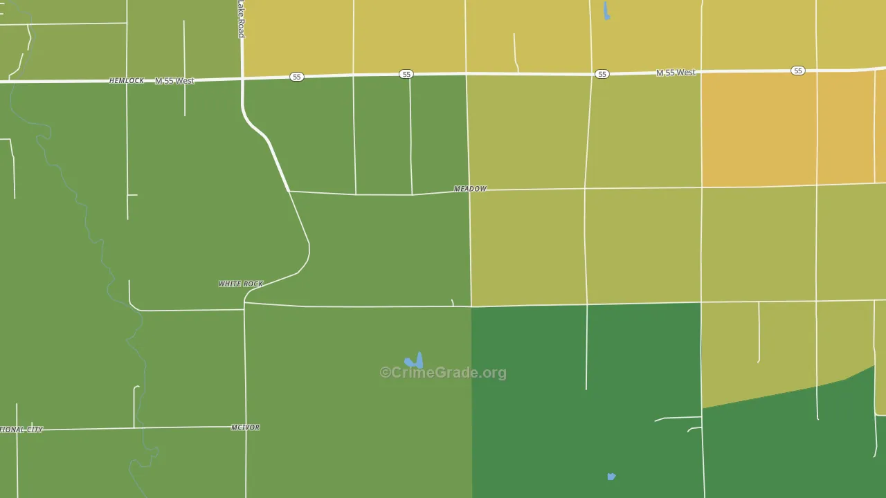 White Rock, MI Map of Drug-Related Crime Rates
