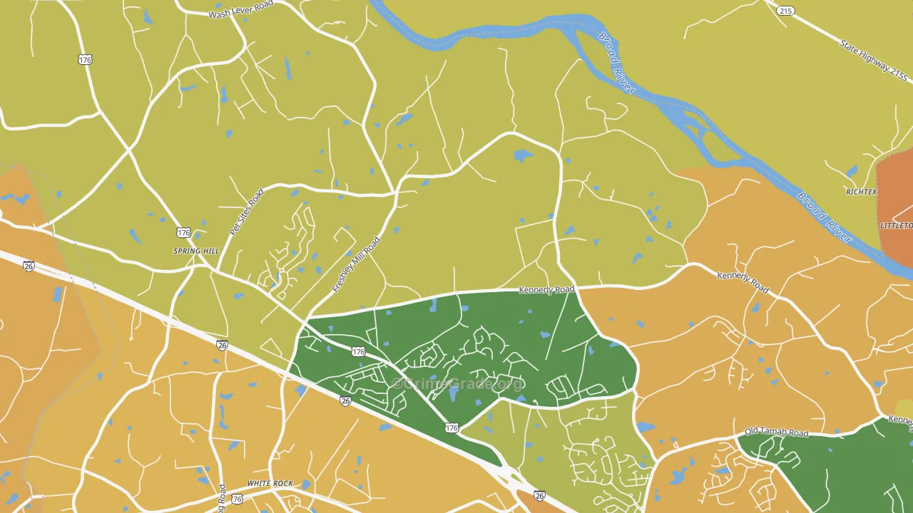 White Rock, SC Map of Drug-Related Crime Rates