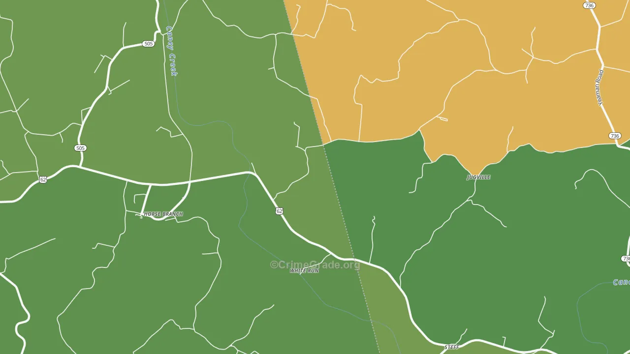 White Run, KY Map of Drug-Related Crime Rates