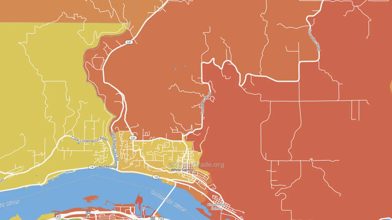White Salmon, WA Map of Drug-Related Crime Rates