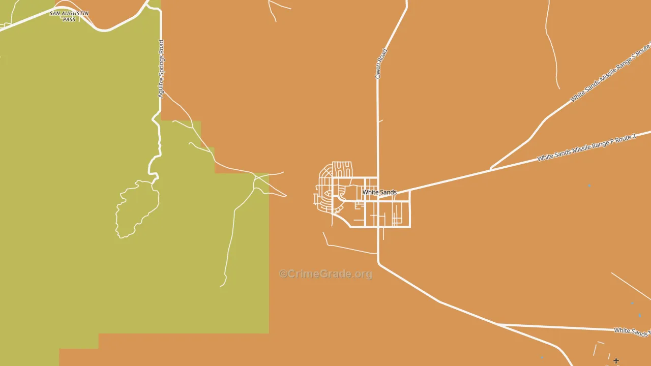 White Sands, NM Map of Drug-Related Crime Rates