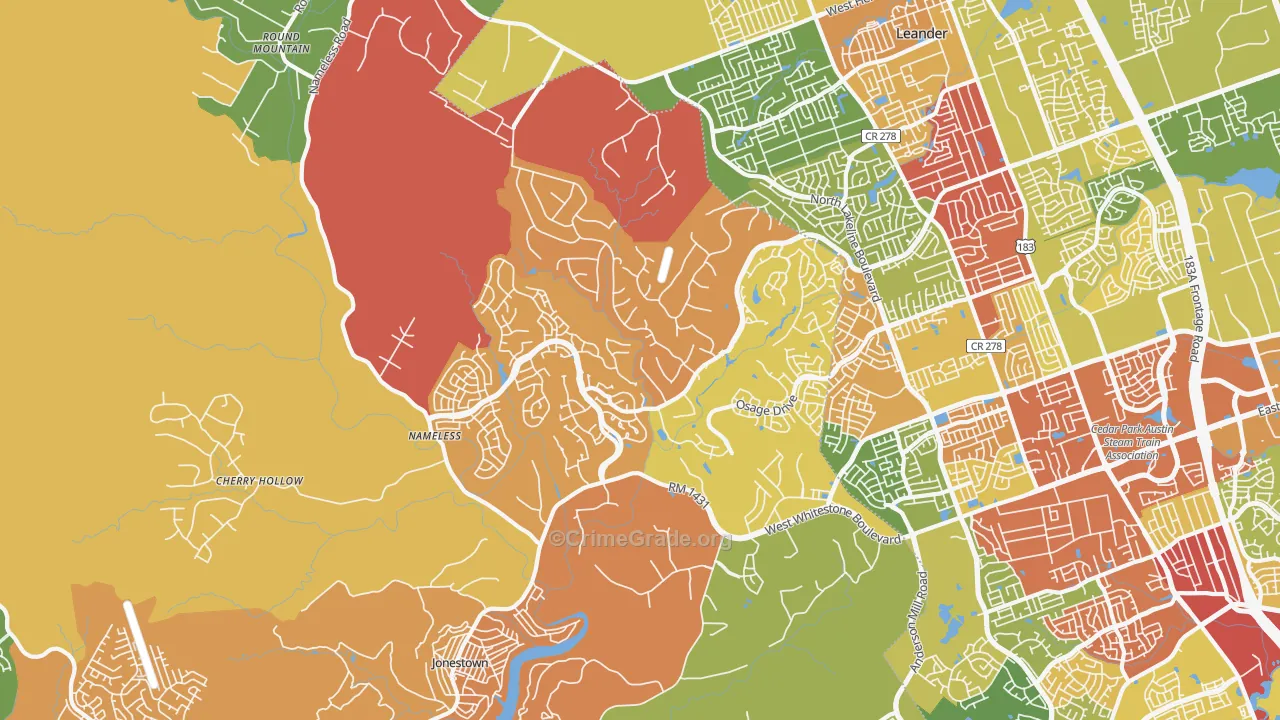 White Stone, TX Map of Drug-Related Crime Rates