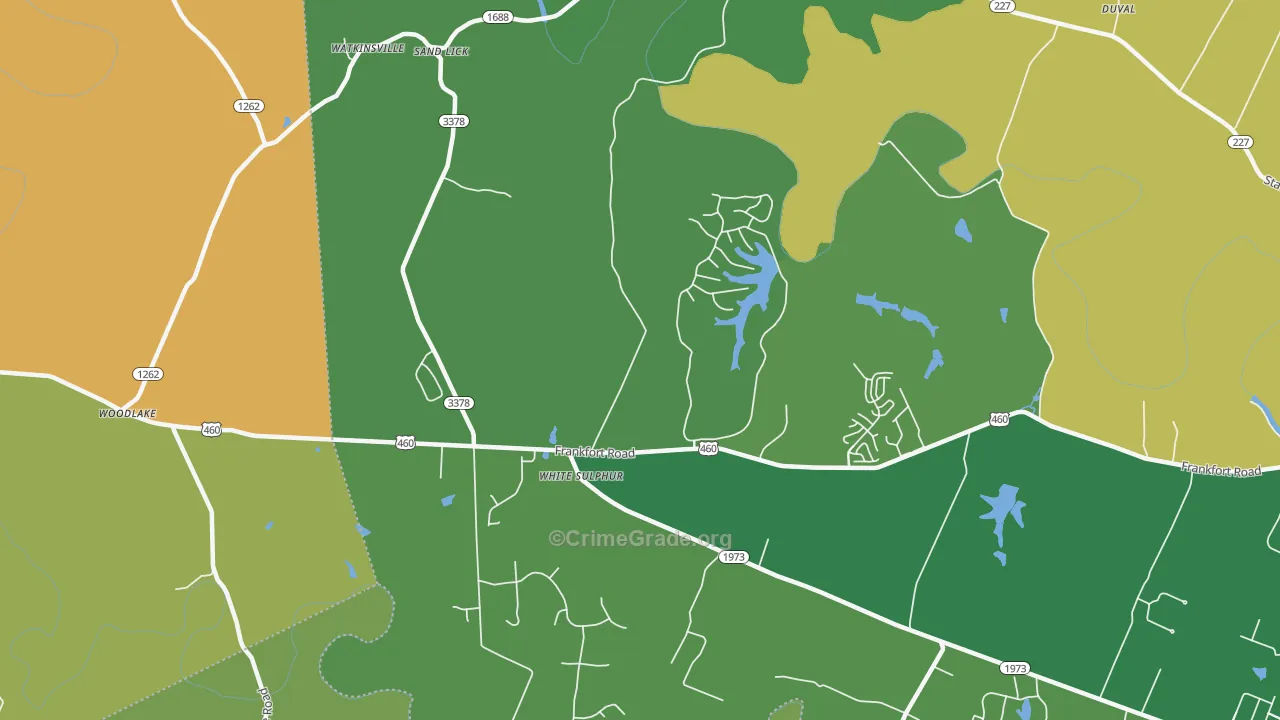 White Sulphur, KY Map of Drug-Related Crime Rates