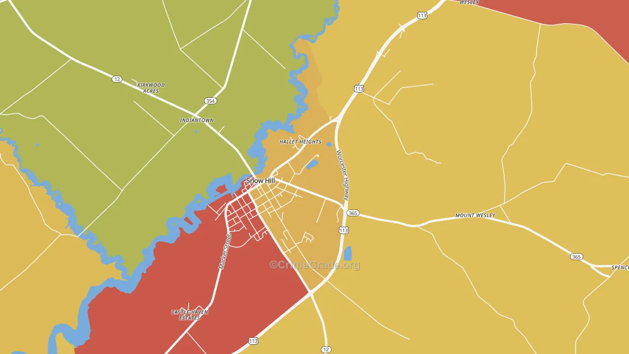 Whiteburg, MD Map of Drug-Related Crime Rates