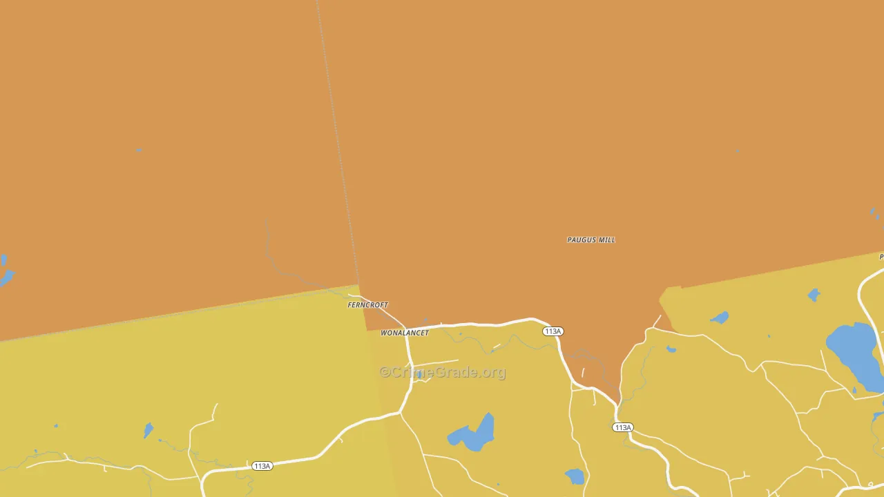 Whiteface, NH Map of Drug-Related Crime Rates