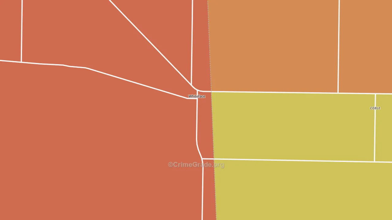 Whiteface, TX Map of Drug-Related Crime Rates