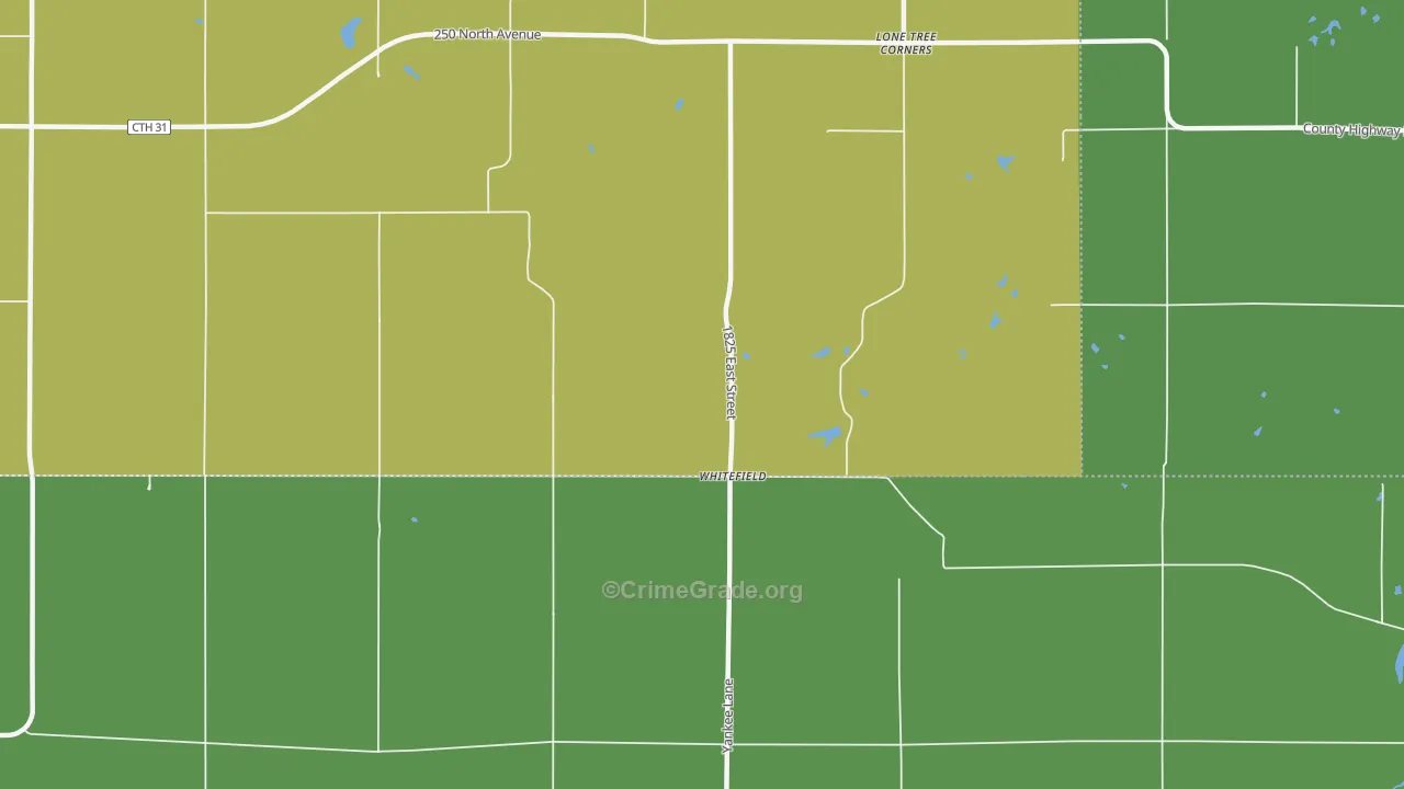 Whitefield, IL Map of Drug-Related Crime Rates