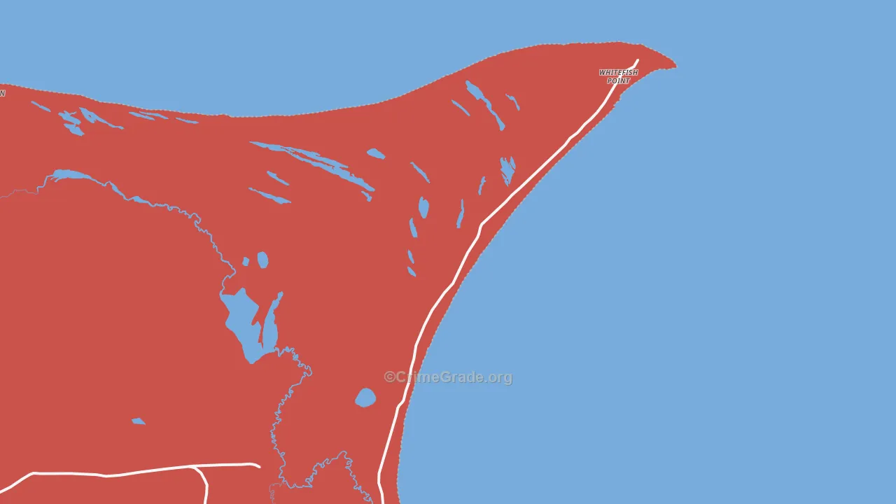 Whitefish Point, MI Map of Drug-Related Crime Rates