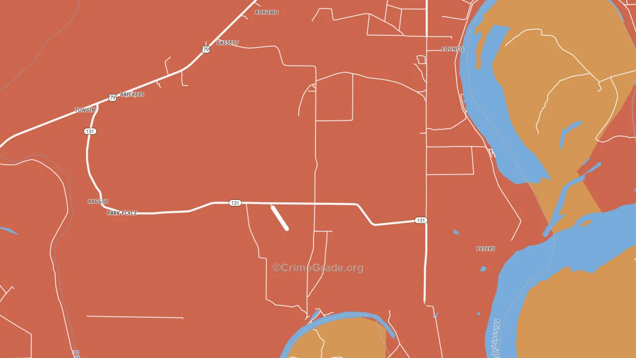 Whitehall, AR Map of Drug-Related Crime Rates