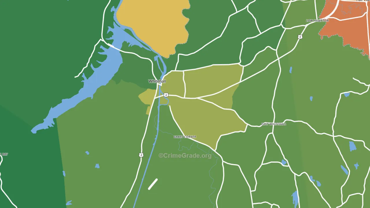 Whitehall, NY Map of Drug-Related Crime Rates