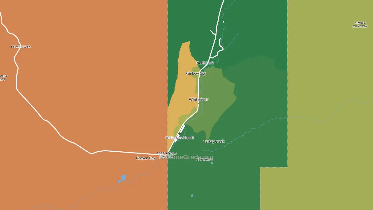 Whiteriver, AZ Map of Drug-Related Crime Rates