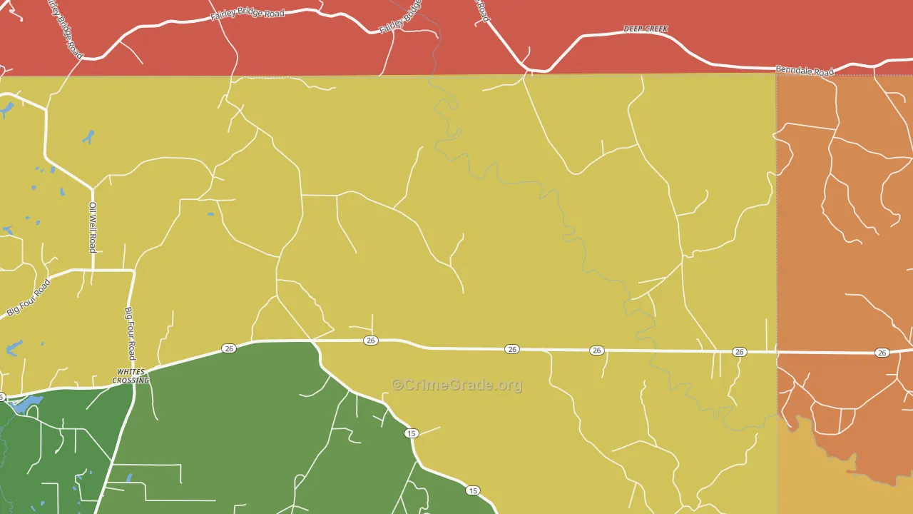 Whites Crossing, MS Map of Drug-Related Crime Rates