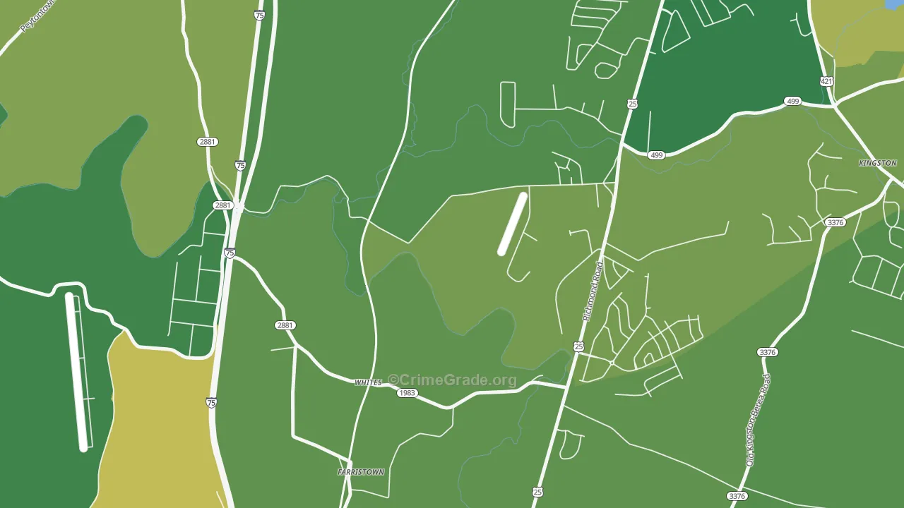 Whites, KY Map of Drug-Related Crime Rates