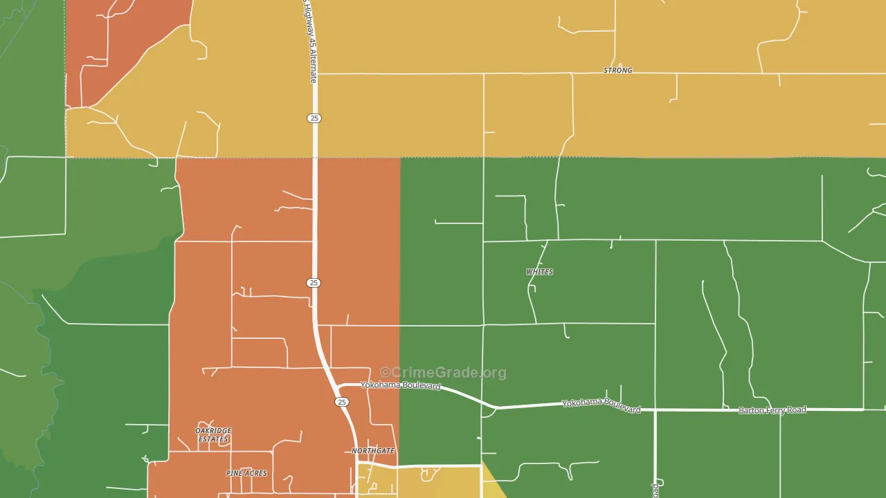 Whites, MS Map of Drug-Related Crime Rates