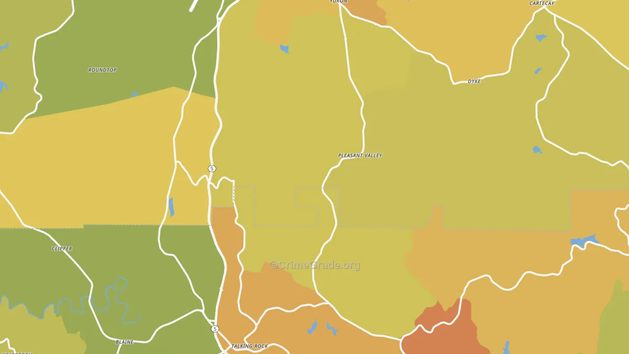 Whitestone, GA Map of Drug-Related Crime Rates