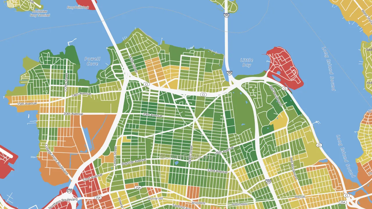 Whitestone, Queens, NY Map of Drug-Related Crime Rates