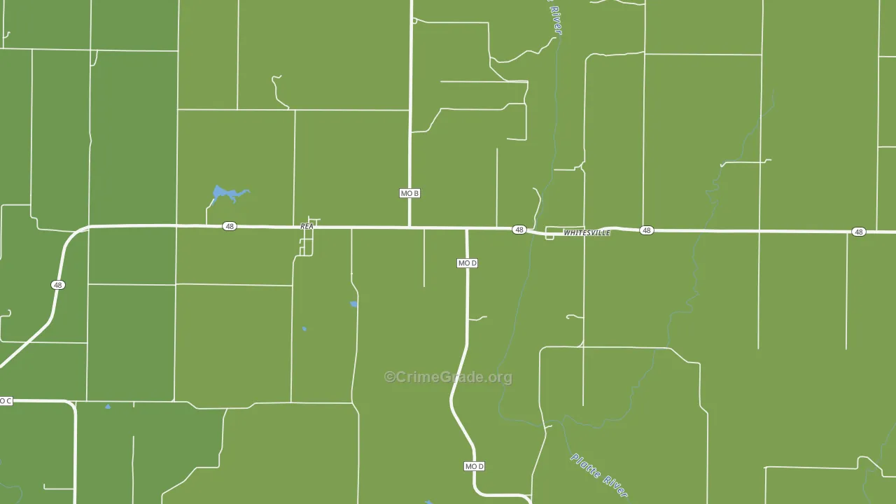 Whitesville, MO Map of Drug-Related Crime Rates