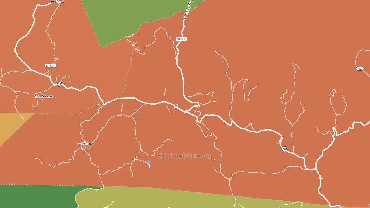 Whitetop, VA Map of Drug-Related Crime Rates