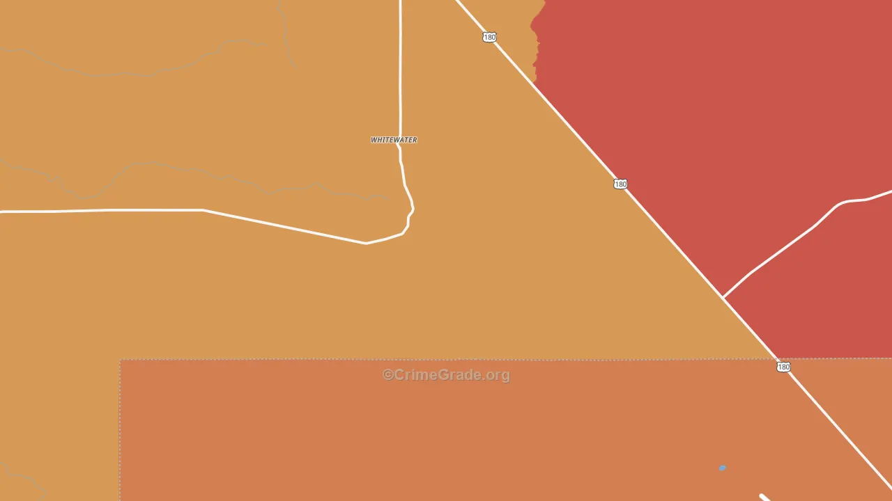 Whitewater, NM Map of Drug-Related Crime Rates