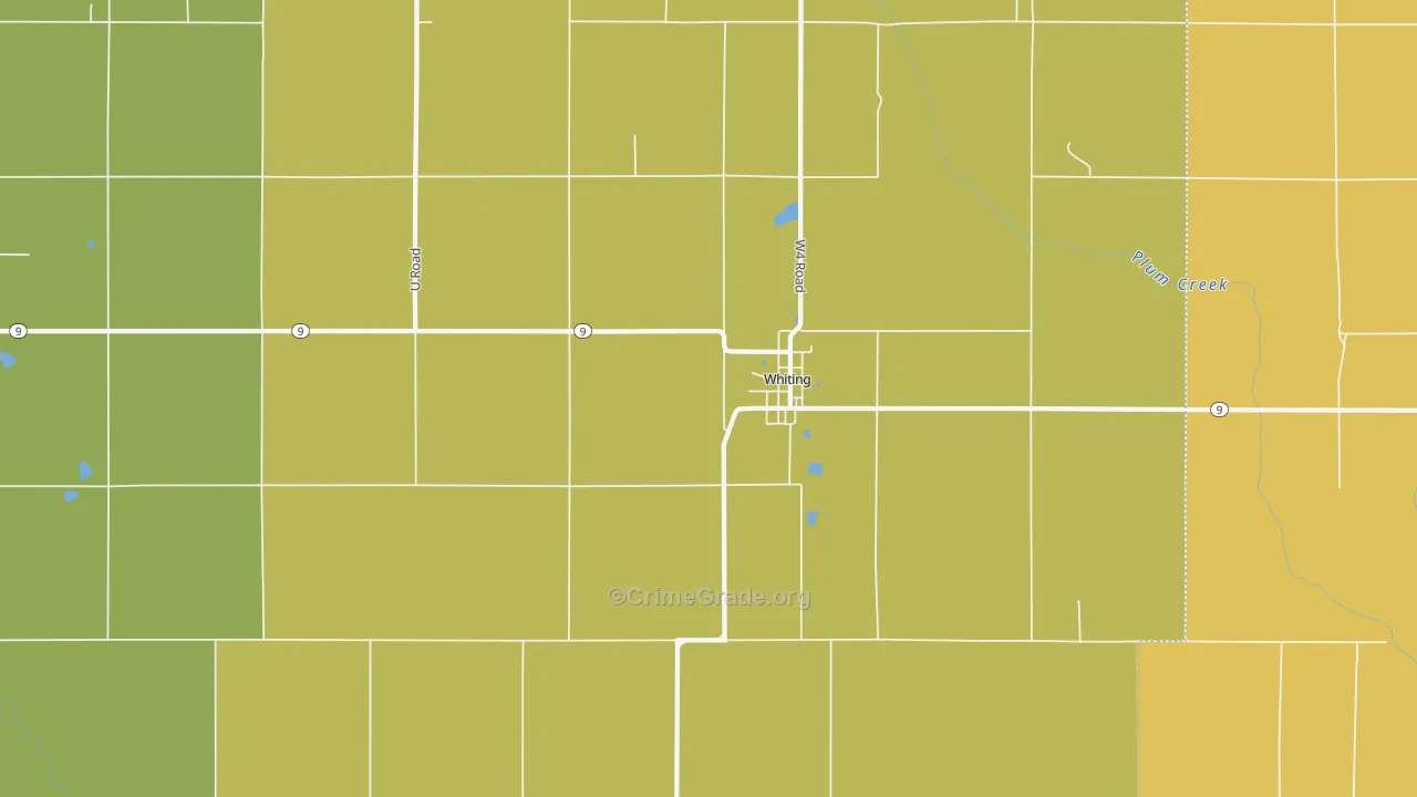 Whiting, KS Map of Drug-Related Crime Rates