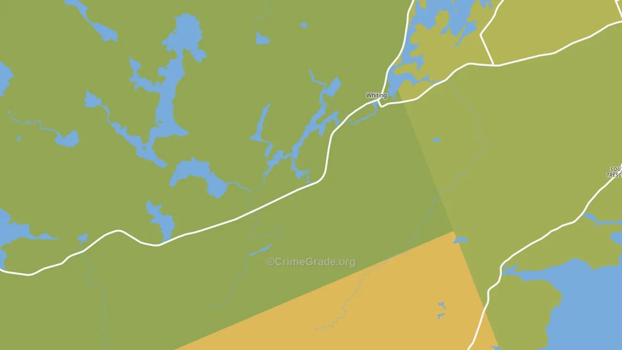 Whiting, ME Map of Drug-Related Crime Rates