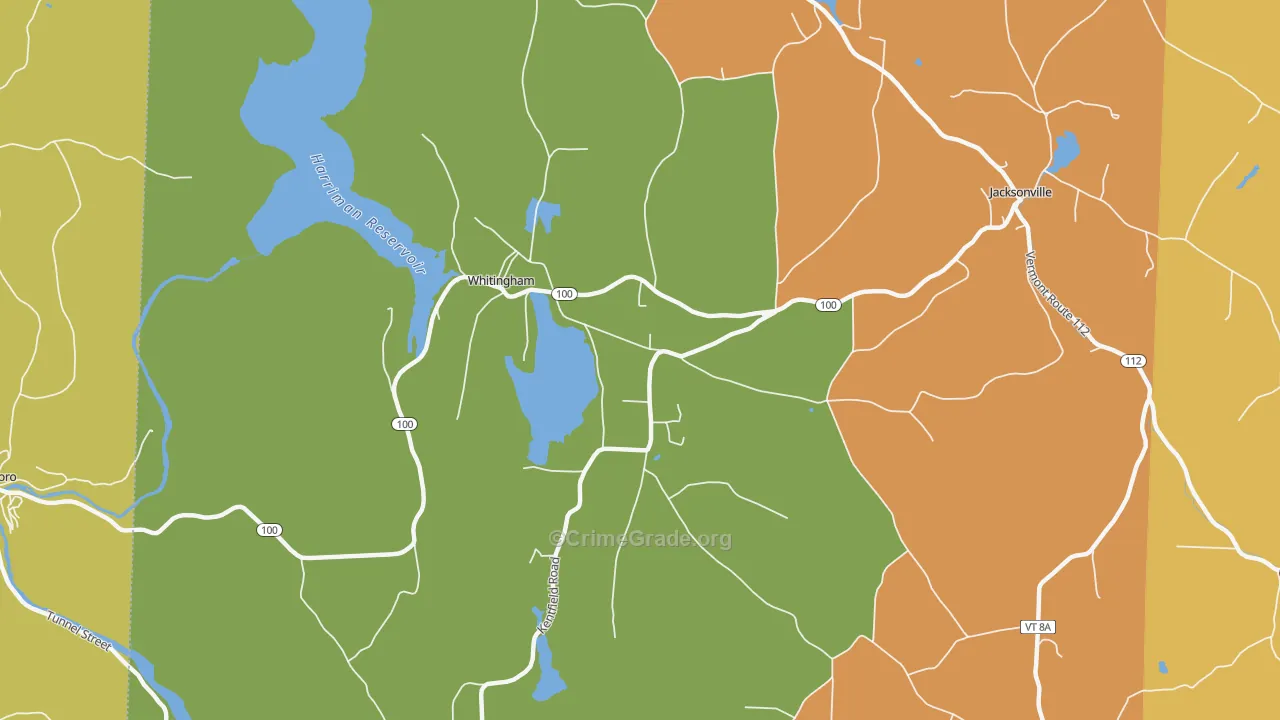 Whitingham, VT Map of Drug-Related Crime Rates