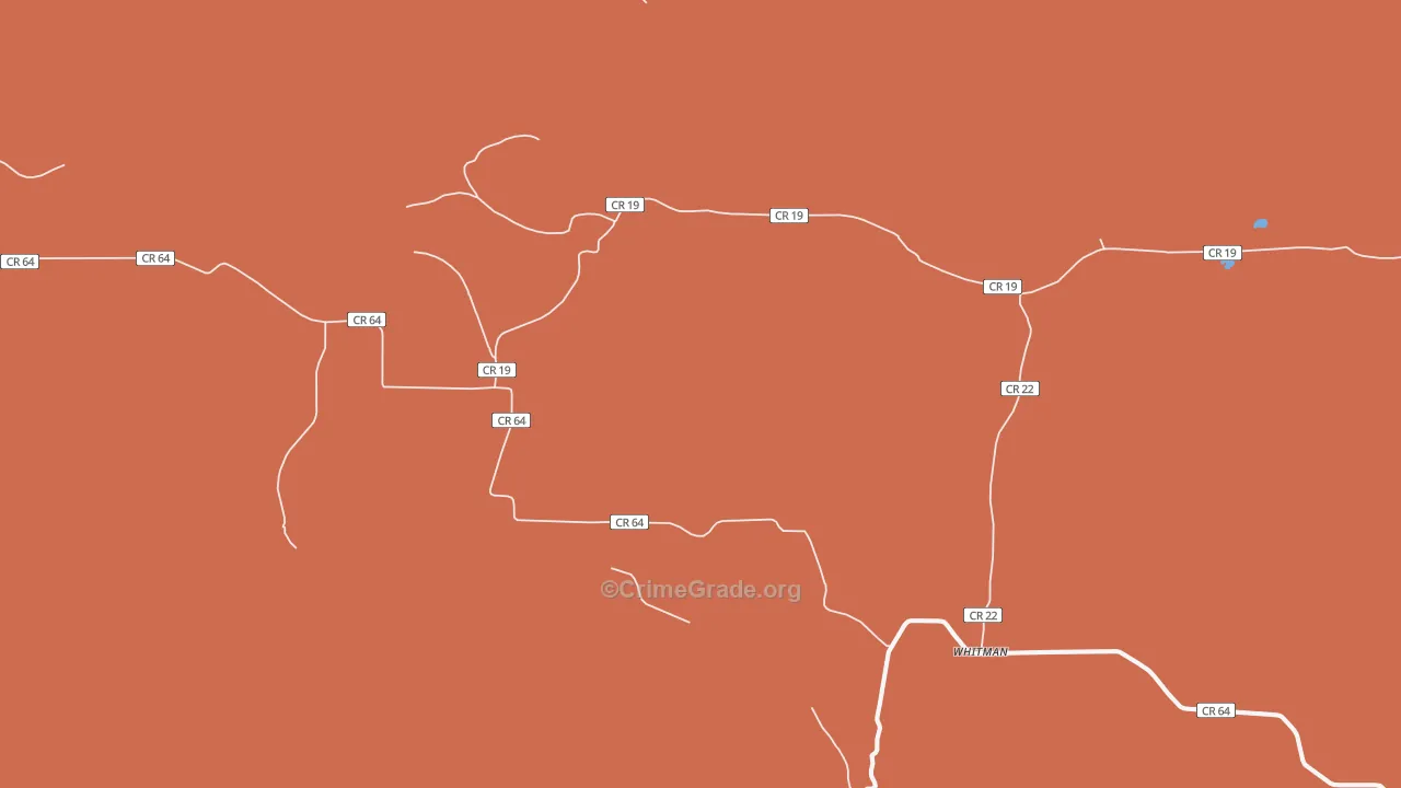 Whitman, WY Map of Drug-Related Crime Rates