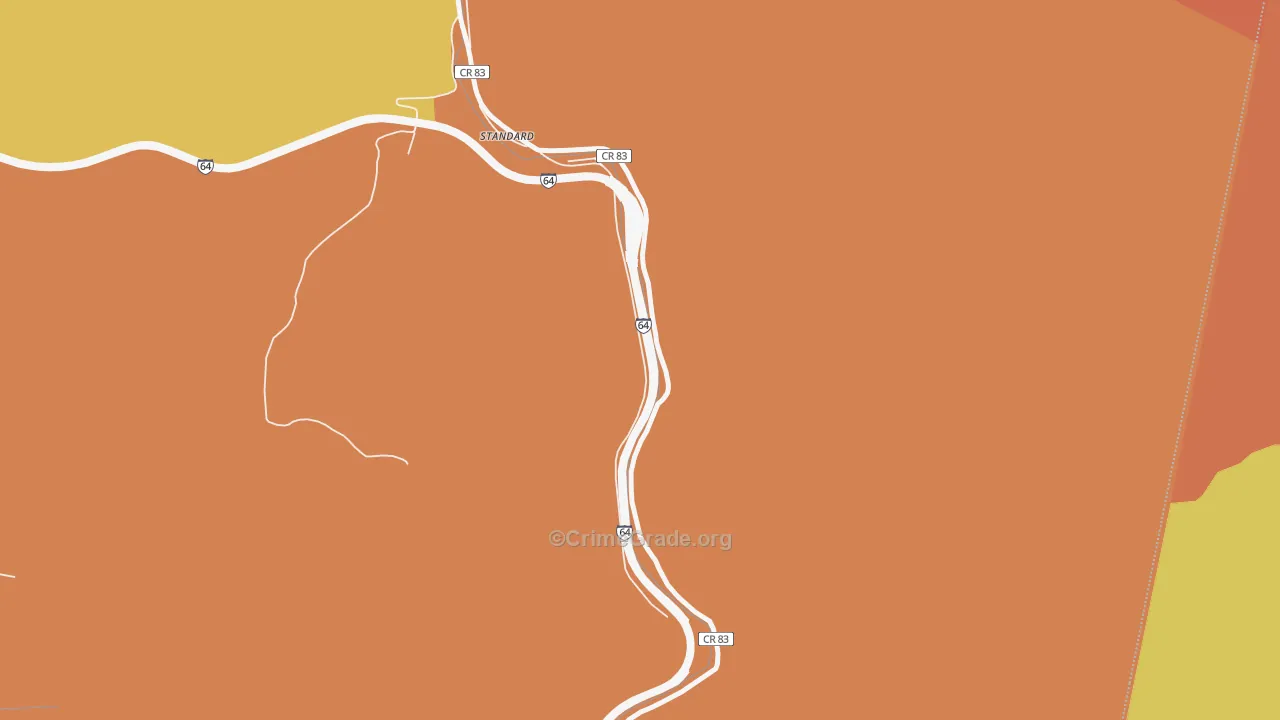 Whittaker, WV Map of Drug-Related Crime Rates