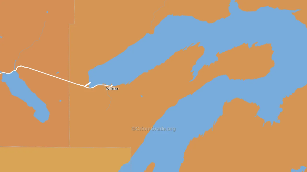 Whittier, AK Map of Drug-Related Crime Rates