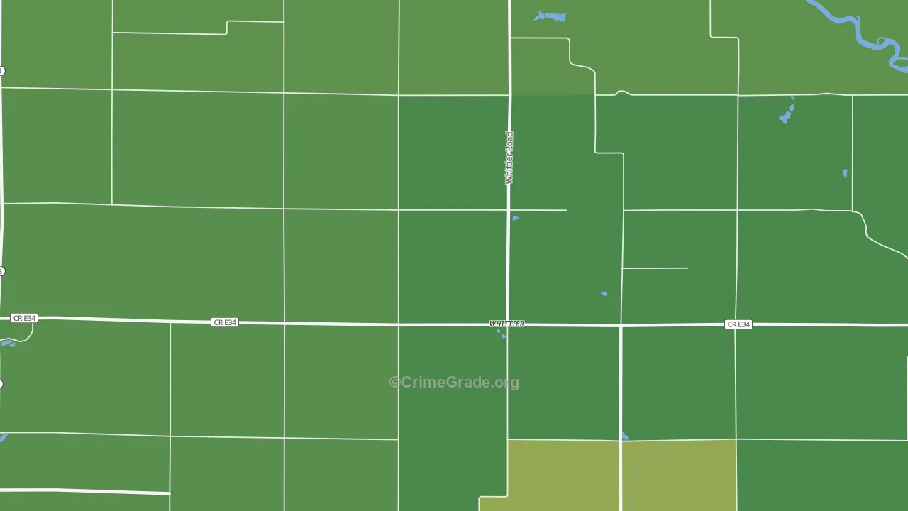 Whittier, IA Map of Drug-Related Crime Rates