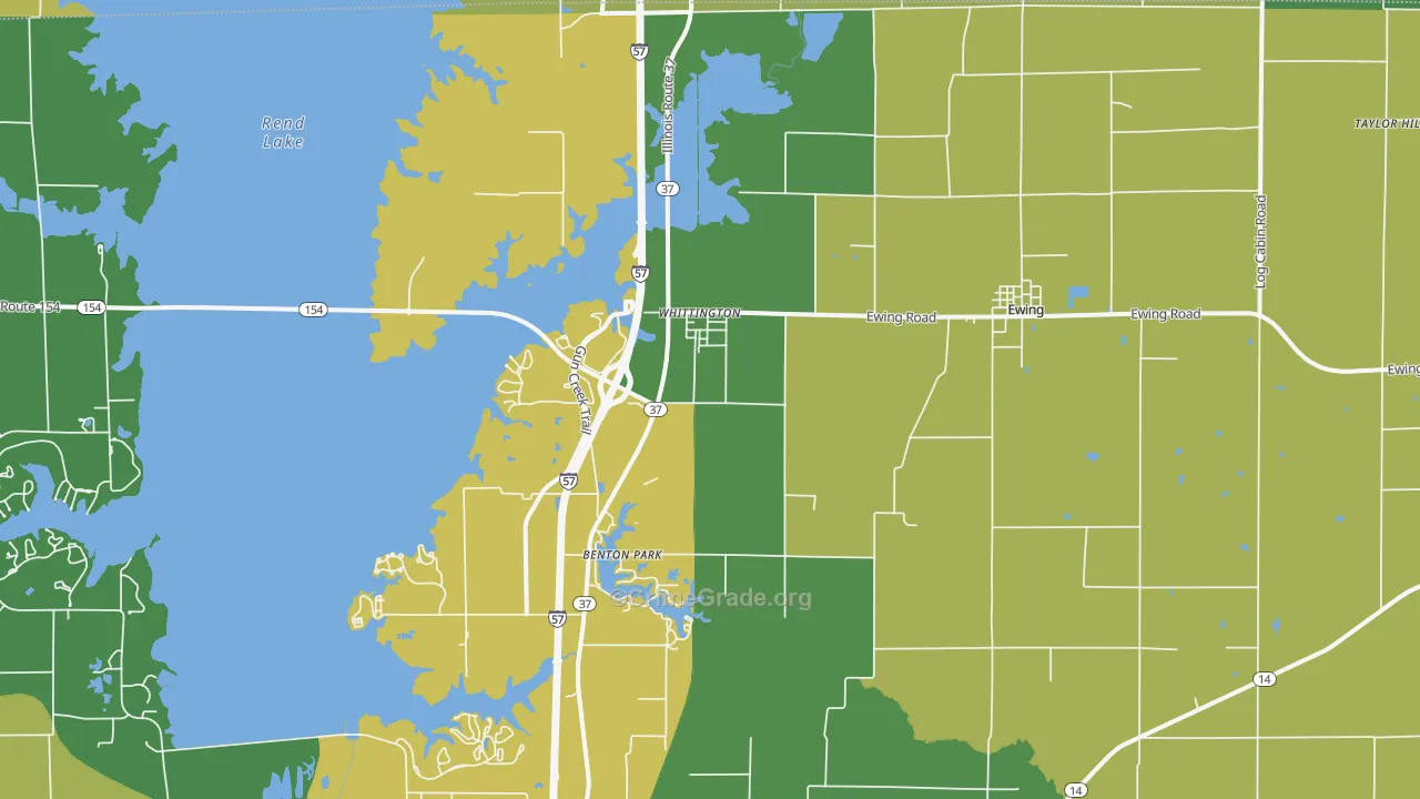 Whittington, IL Map of Drug-Related Crime Rates