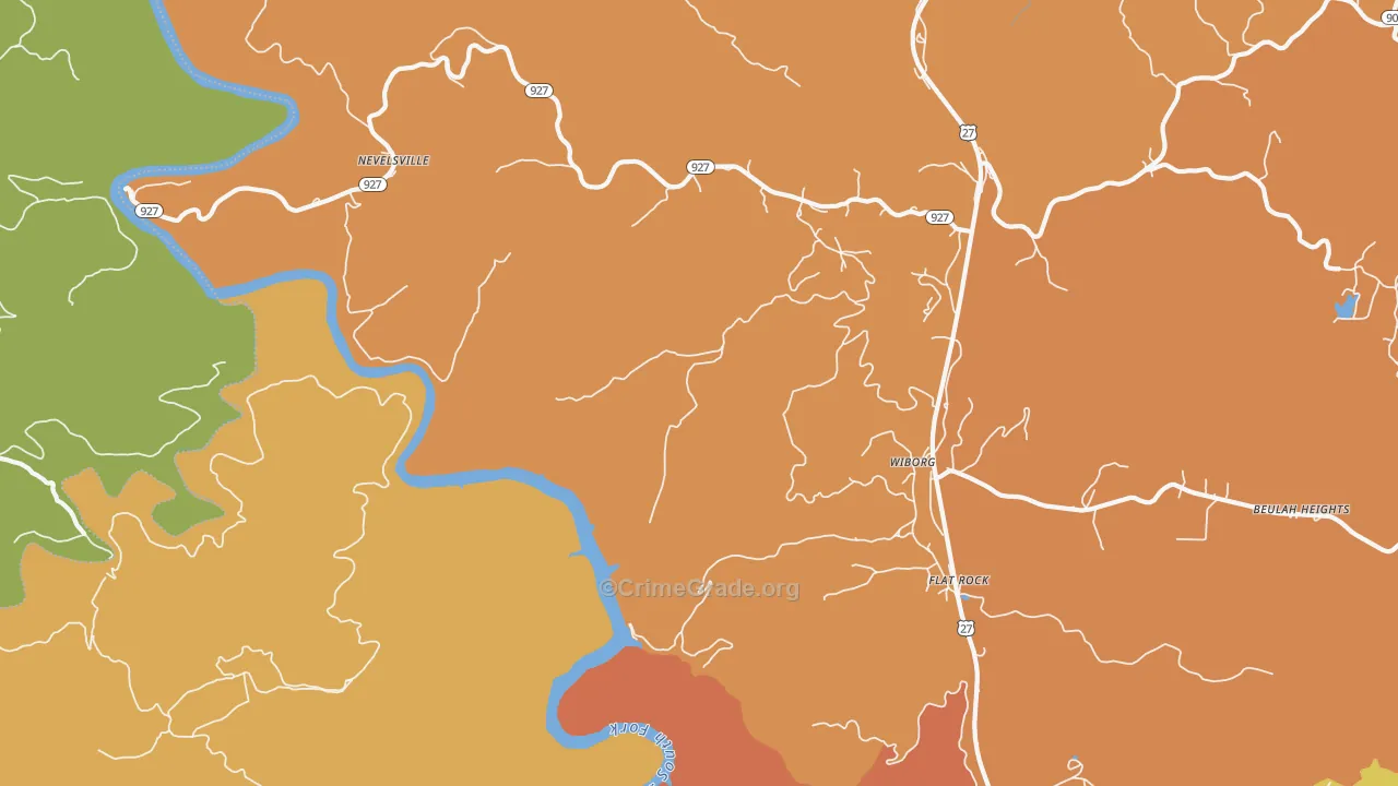 Wiborg, KY Map of Drug-Related Crime Rates