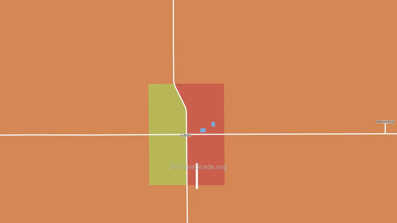 Wichita County, KS Map of Drug-Related Crime Rates