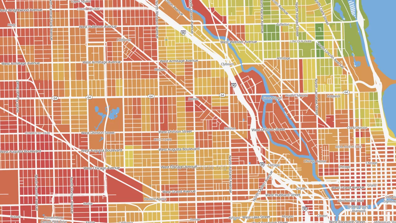 Wicker Park, Chicago, IL Map of Drug-Related Crime Rates