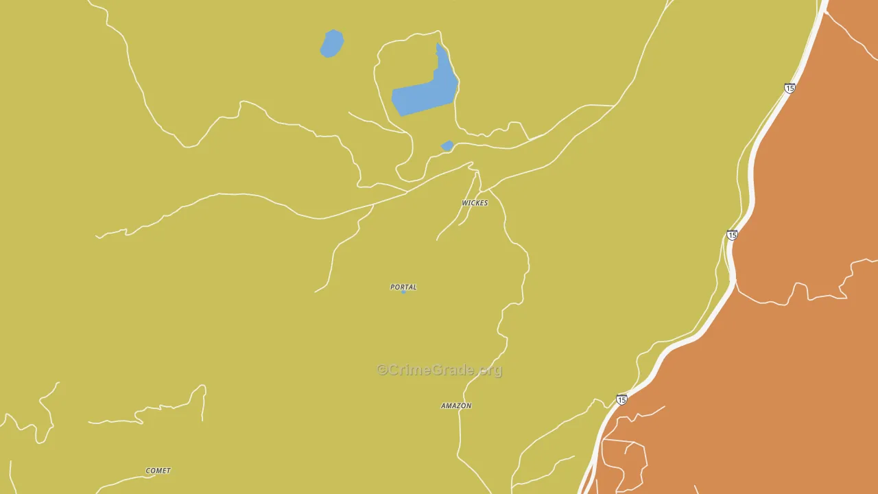 Wickes, MT Map of Drug-Related Crime Rates