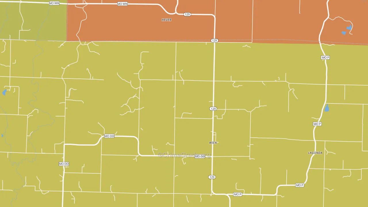 Wien, MO Map of Drug-Related Crime Rates