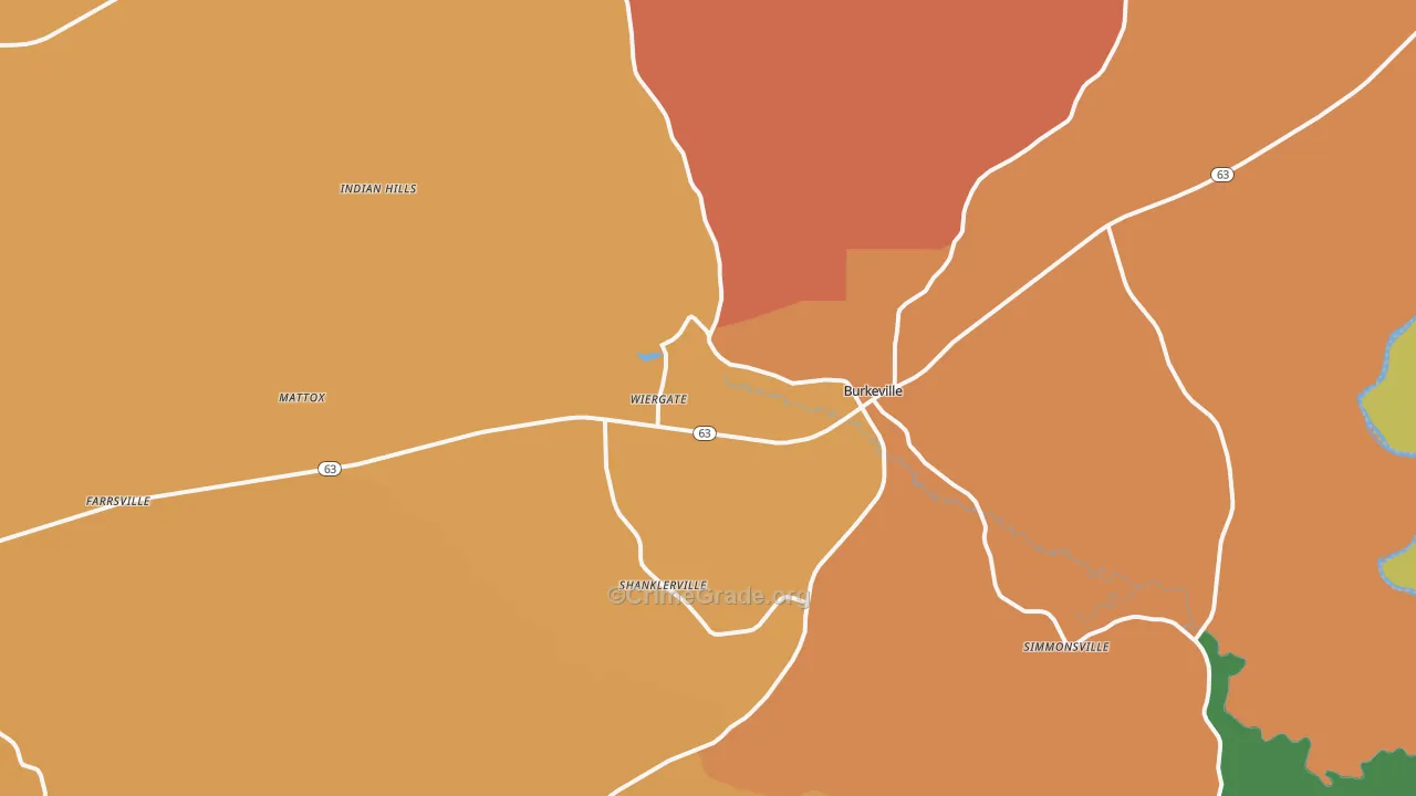 Wiergate, TX Map of Drug-Related Crime Rates