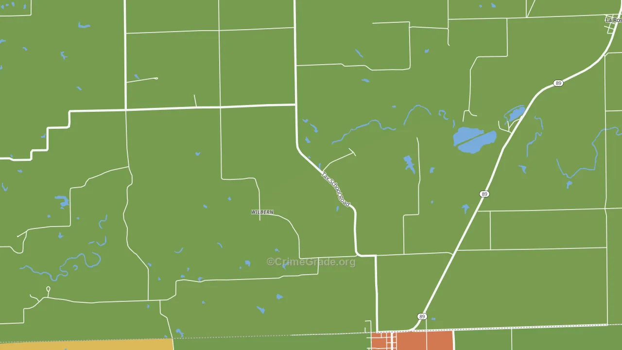 Wilbern, IL Map of Drug-Related Crime Rates