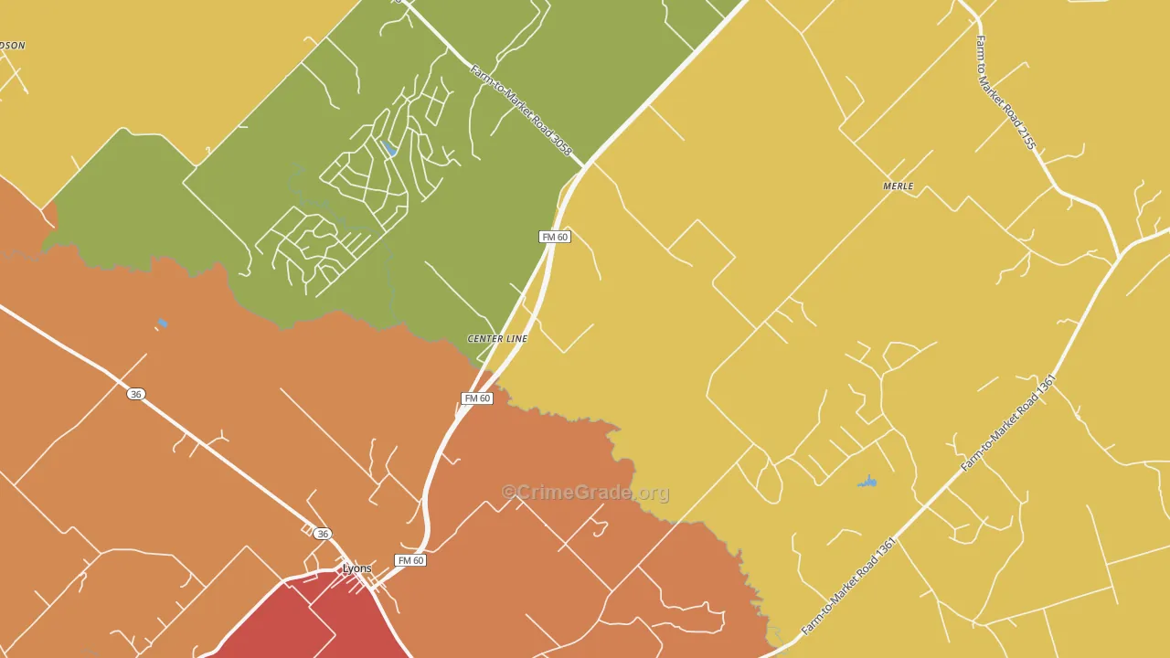 Wilcox, TX Map of Drug-Related Crime Rates