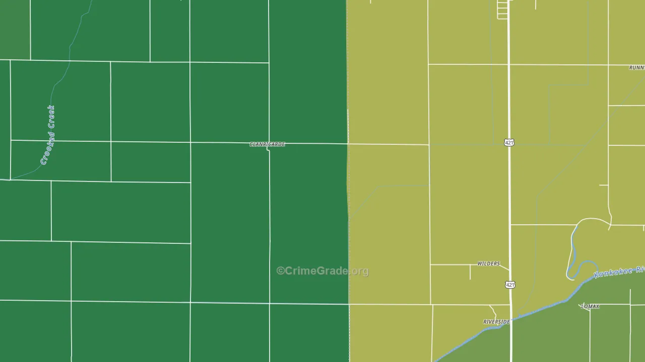 Wilders, IN Map of Drug-Related Crime Rates